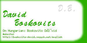 david boskovits business card